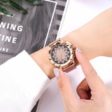 Flower Rhinestone Wrist Watches