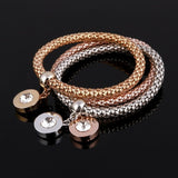 3 Set Crystal Heart Charm Bracelets & Bangles