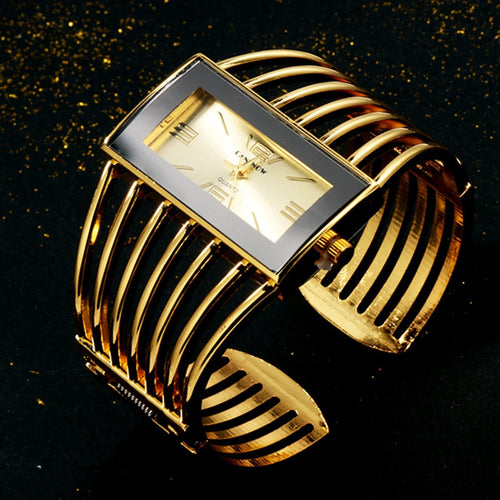 Luxury Fashion Rose Gold Bangle Bracelet Watch for Women
