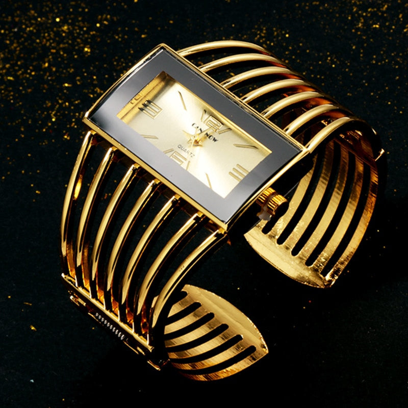 Luxury Fashion Rose Gold Bangle Bracelet Watch for Women