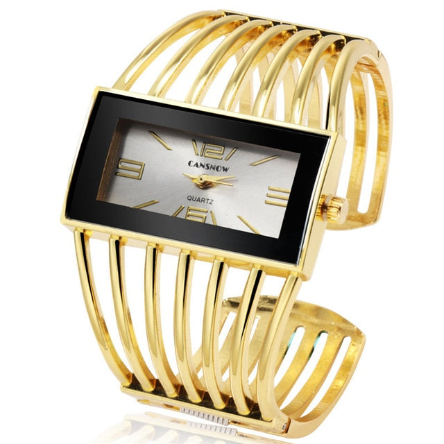 Luxury Fashion Rose Gold Bangle Bracelet Watch for Women