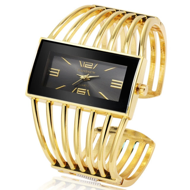 Luxury Fashion Rose Gold Bangle Bracelet Watch for Women