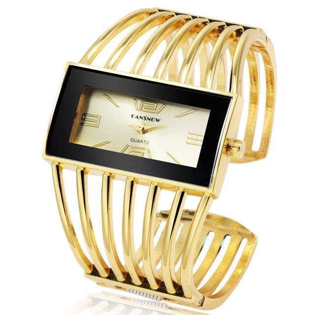 Luxury Fashion Rose Gold Bangle Bracelet Watch for Women