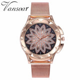 Flower Rhinestone Wrist Watches