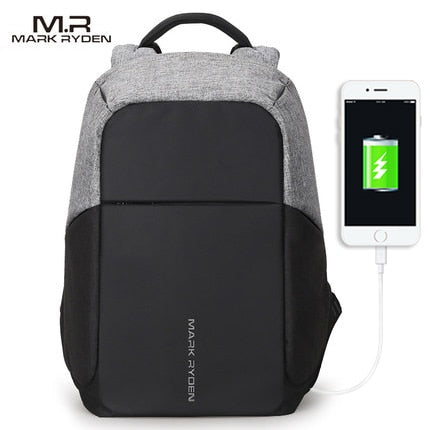Mark Rydone Multifunction USB charging Men Laptop Backpacks