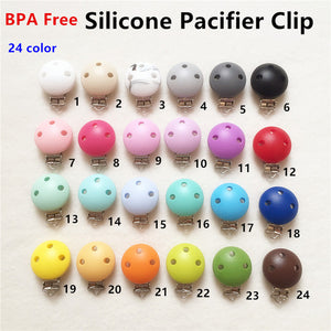 50pcs Silicone Round Teether Clips